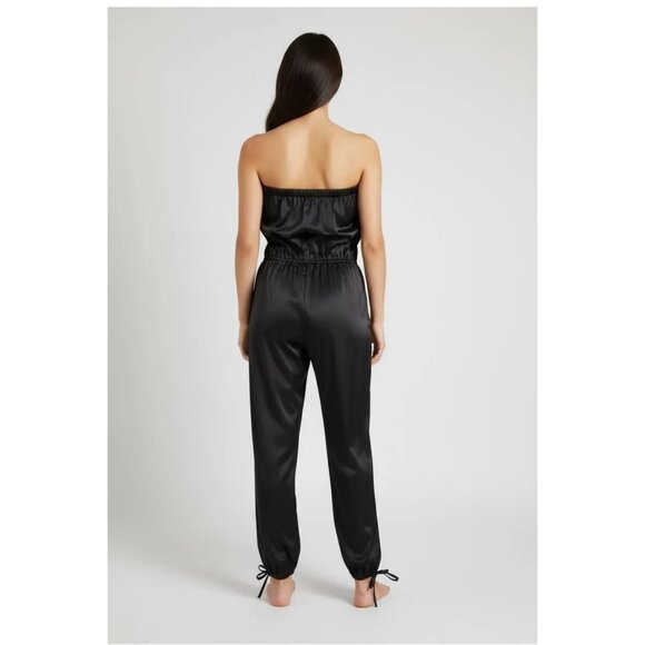 Twenty One Women's Black Strapless Button-Front Jumpsuit Size Medium - Picture 3 of 15